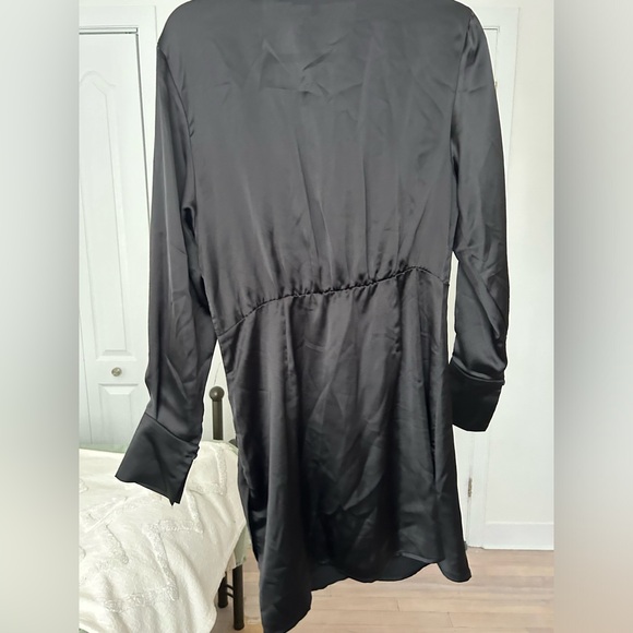 Dynamite Black Satin Dress - Size Medium - Picture 4 of 4